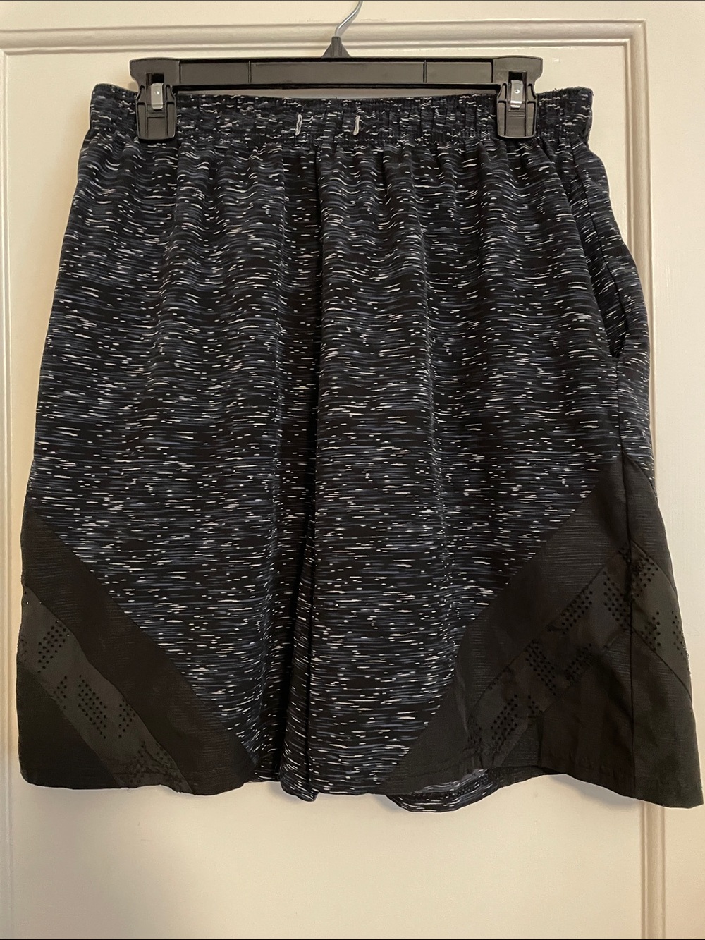 Game Time Black Space-Dye Athletic Shorts